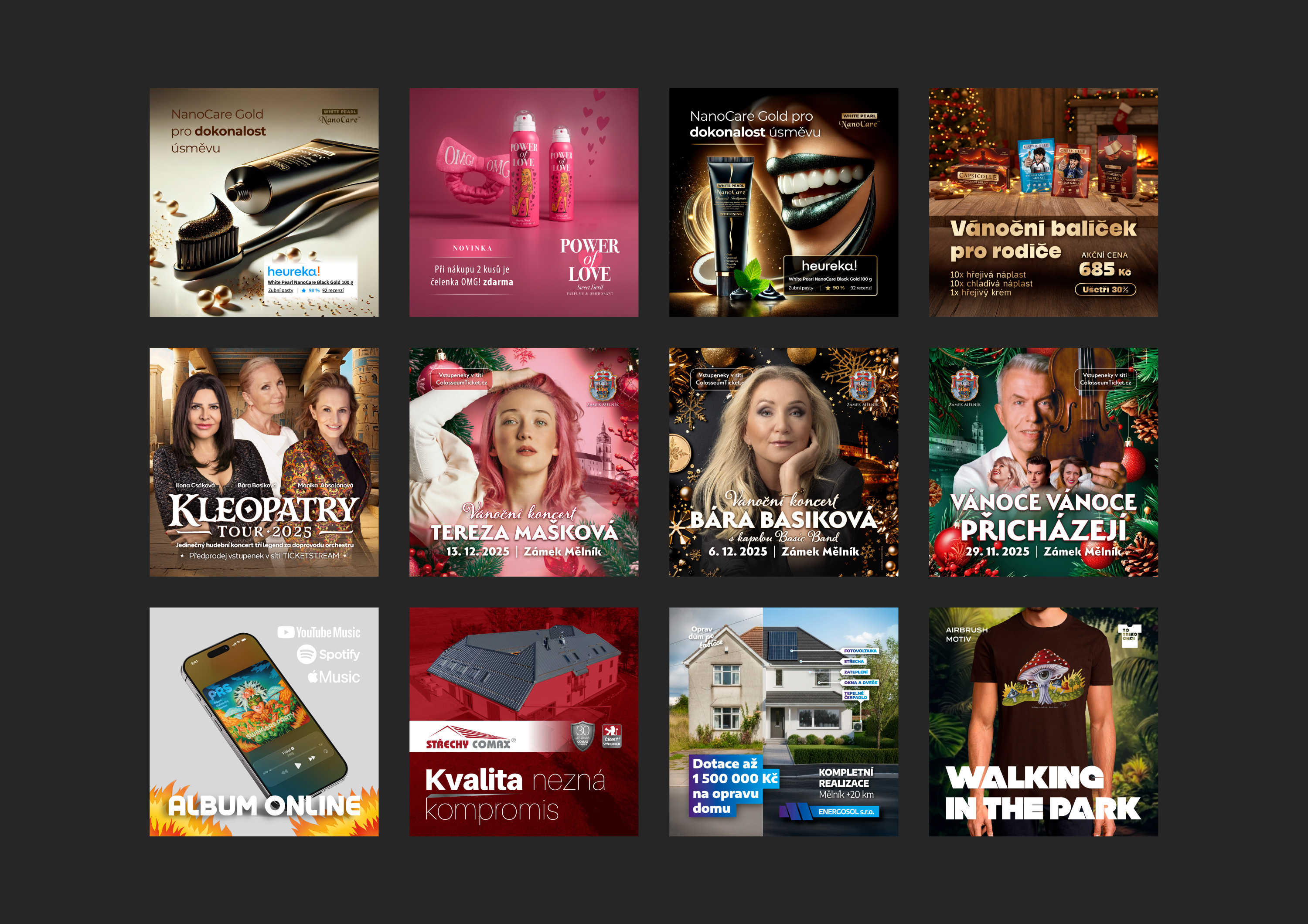 2025 Online marketing mix / Grafický design online marketinové propagace