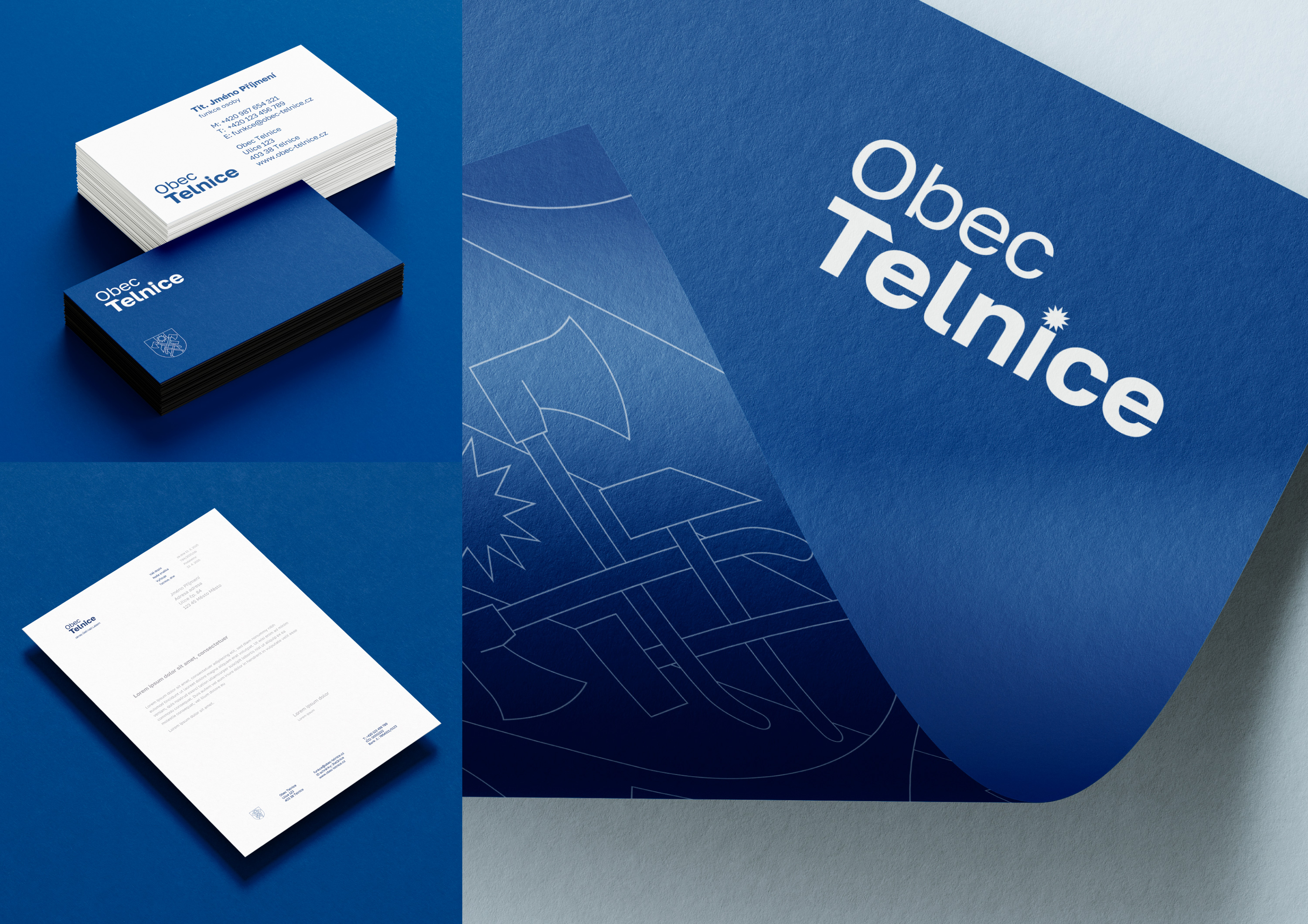 Obec Telnice - logo, vizitky, hlavičkový papír - 04/2025